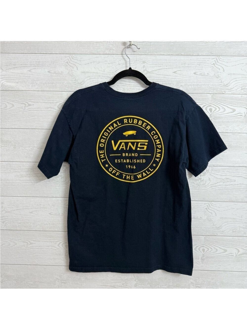 Vans Men’s Navy Blue Short Sleeve Tee Shirt with Logo. Size M - Picture 3 of 6